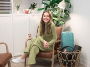 Logan Shuttleworth sitting in chair