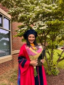 Manisha Joshi in doctoral robes