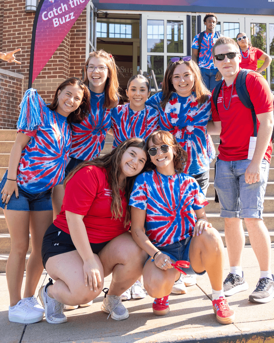 Students at orientation
